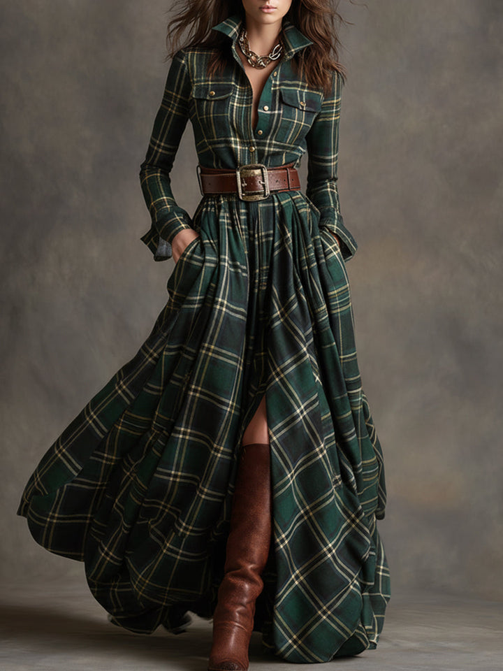 Louisa | Classic Belt Shirt Winter Dress