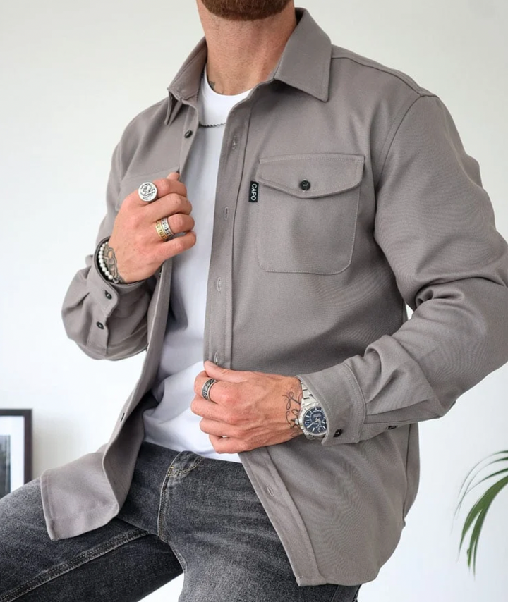 Alfred | Men's Casual Shirt Jacket with Button Front and Chest Pockets