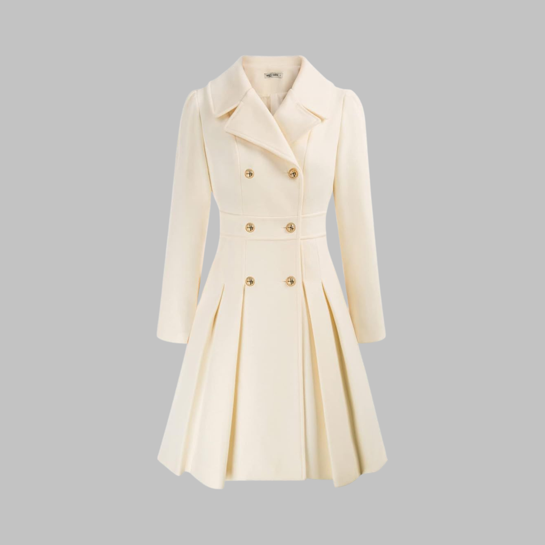 Hannah | Classy Double Button Long Sleeve Coat