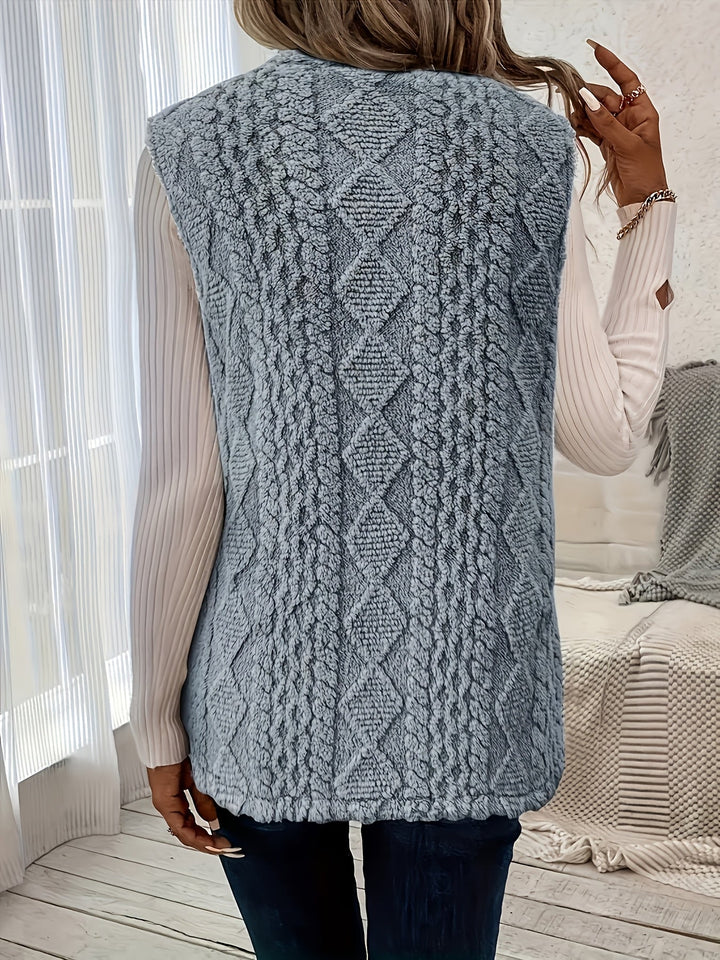Nellie | Women's Textured Longline Sleeveless Vest