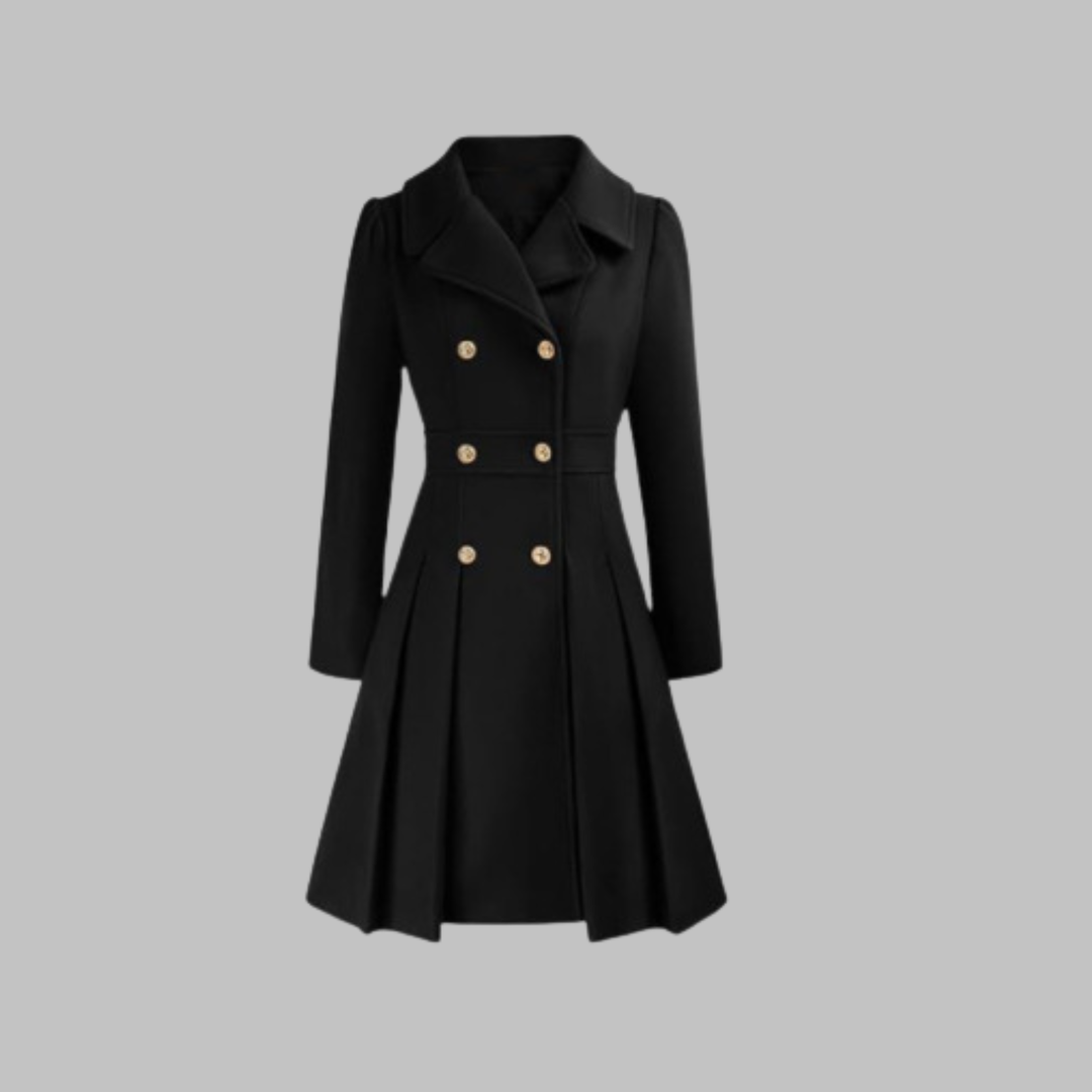 Hannah | Classy Double Button Long Sleeve Coat