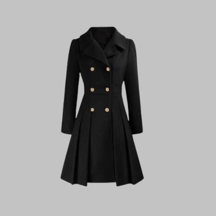 Hannah | Classy Double Button Long Sleeve Coat