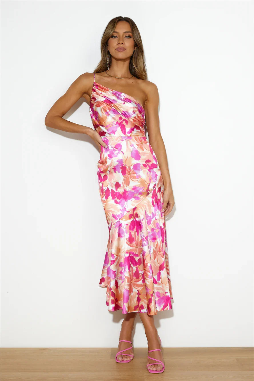 Ivanna | One-Shoulder Midi Dress
