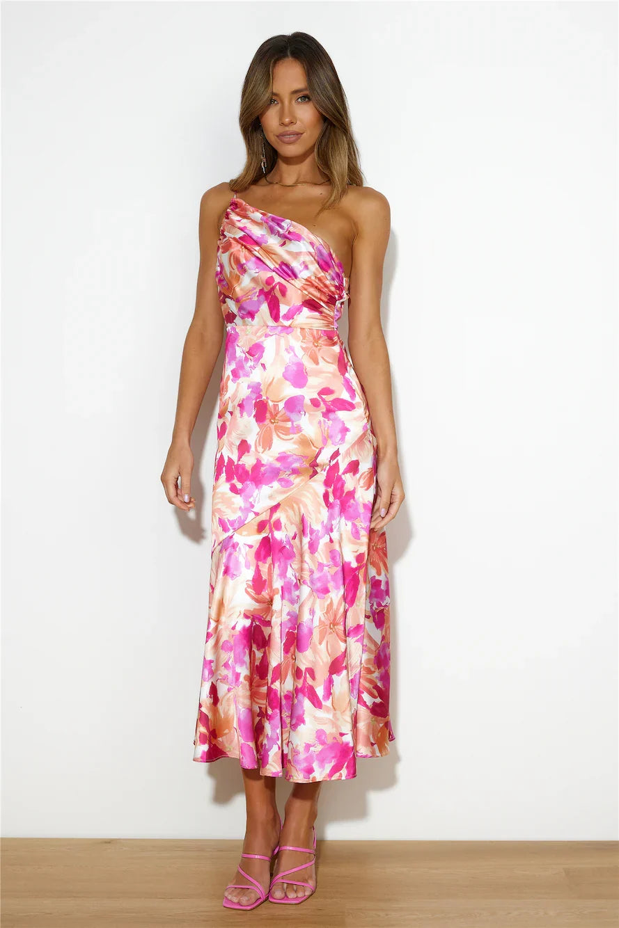 Ivanna | One-Shoulder Midi Dress