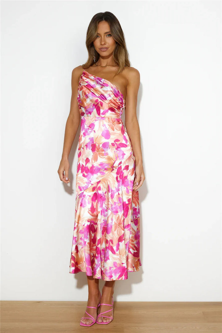 Ivanna | One-Shoulder Midi Dress