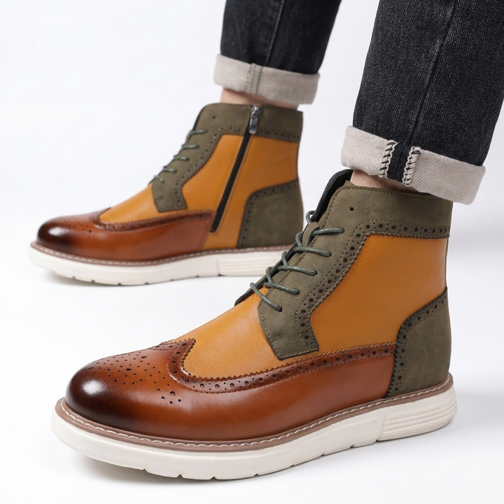 Ruben | Men's Casual Brogue Ankle Boots