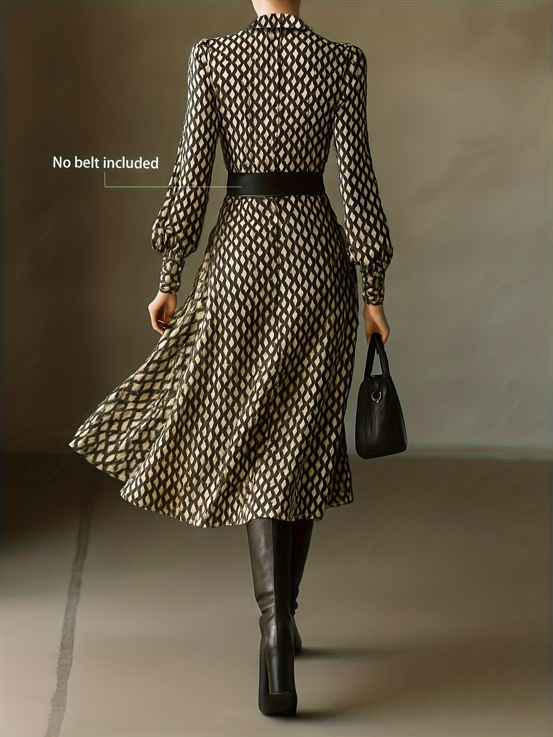 Leona | Geometric Winter Print Dress