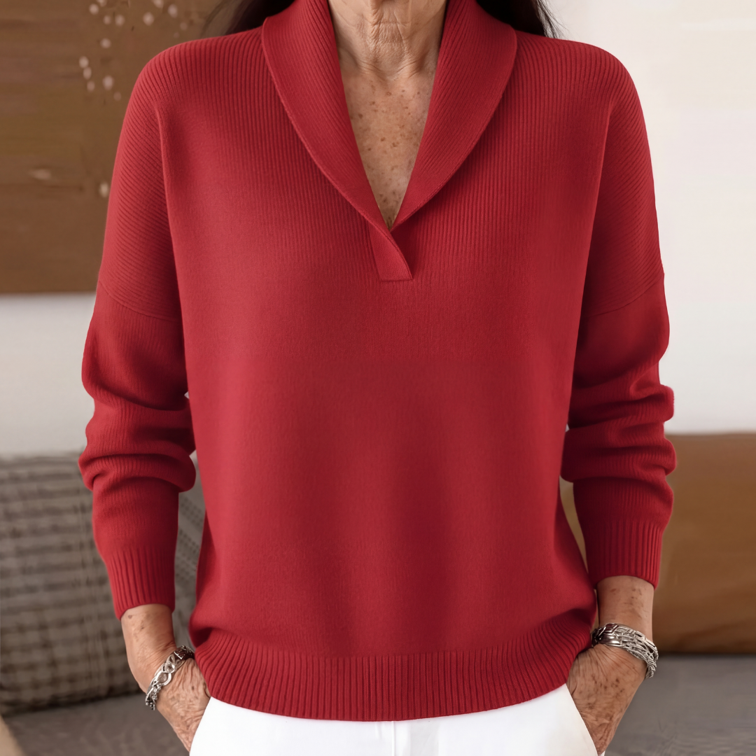 Aleah | Women's Relaxed-Fit V-Neck Jumper for Autumn/Winter