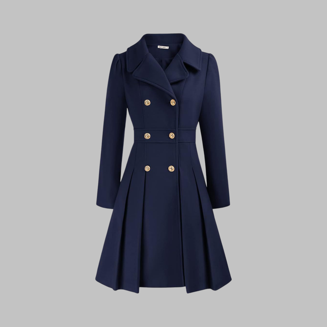 Hannah | Classy Double Button Long Sleeve Coat