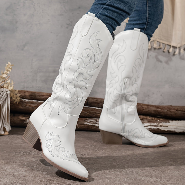 Tilda | Women's Knee-High Block Heel Cowboy Boots