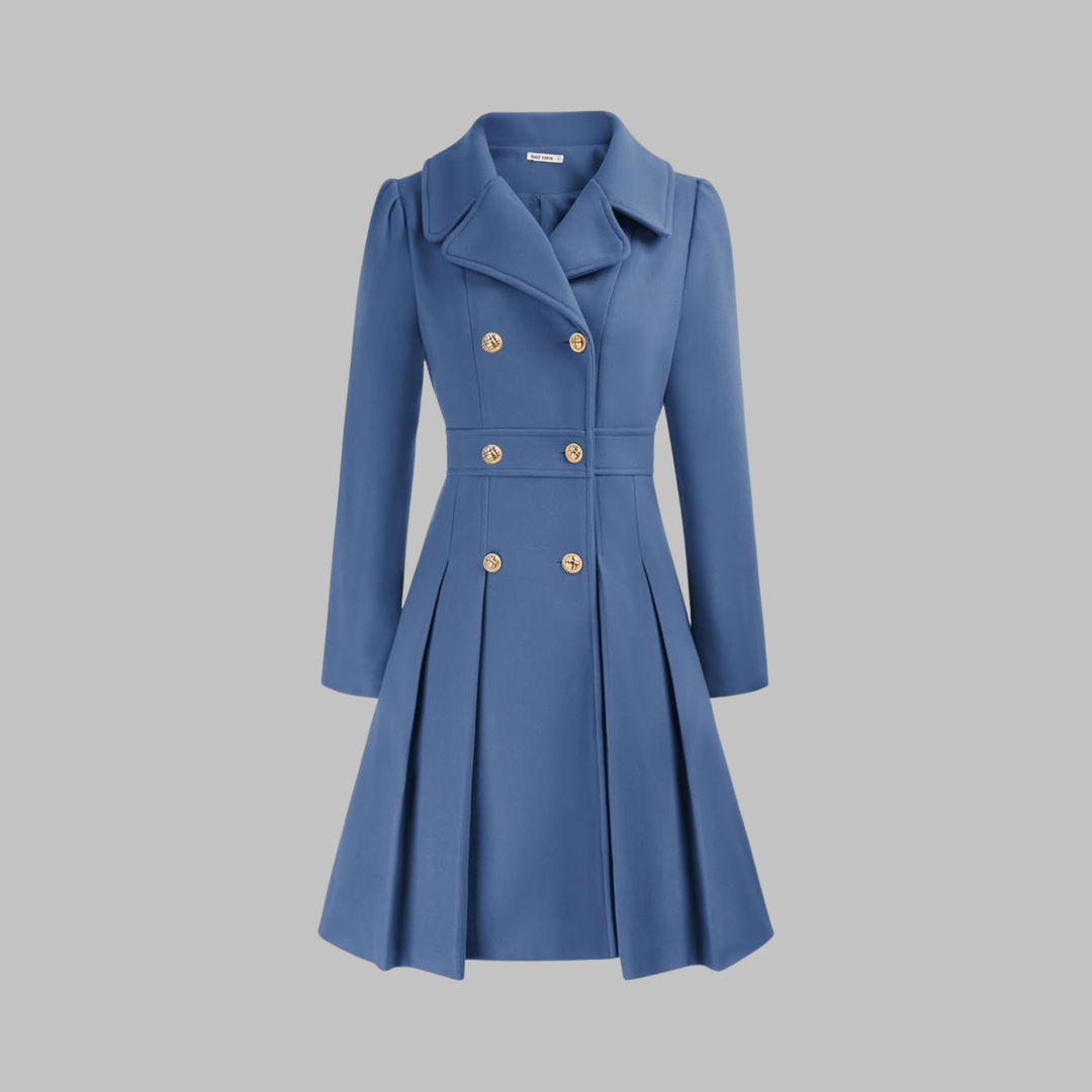 Hannah | Classy Double Button Long Sleeve Coat
