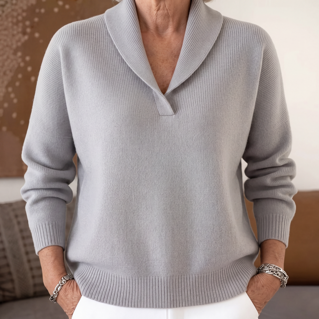 Aleah | Women's Relaxed-Fit V-Neck Jumper for Autumn/Winter