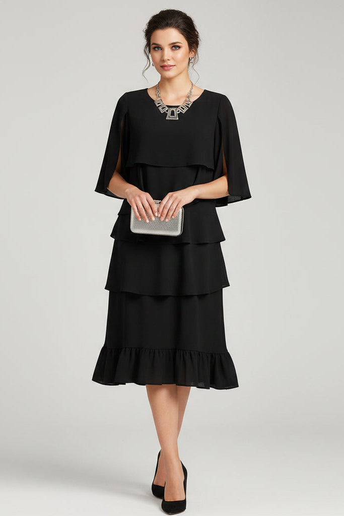 Jessica | Elegant Ruffle Midi Dress