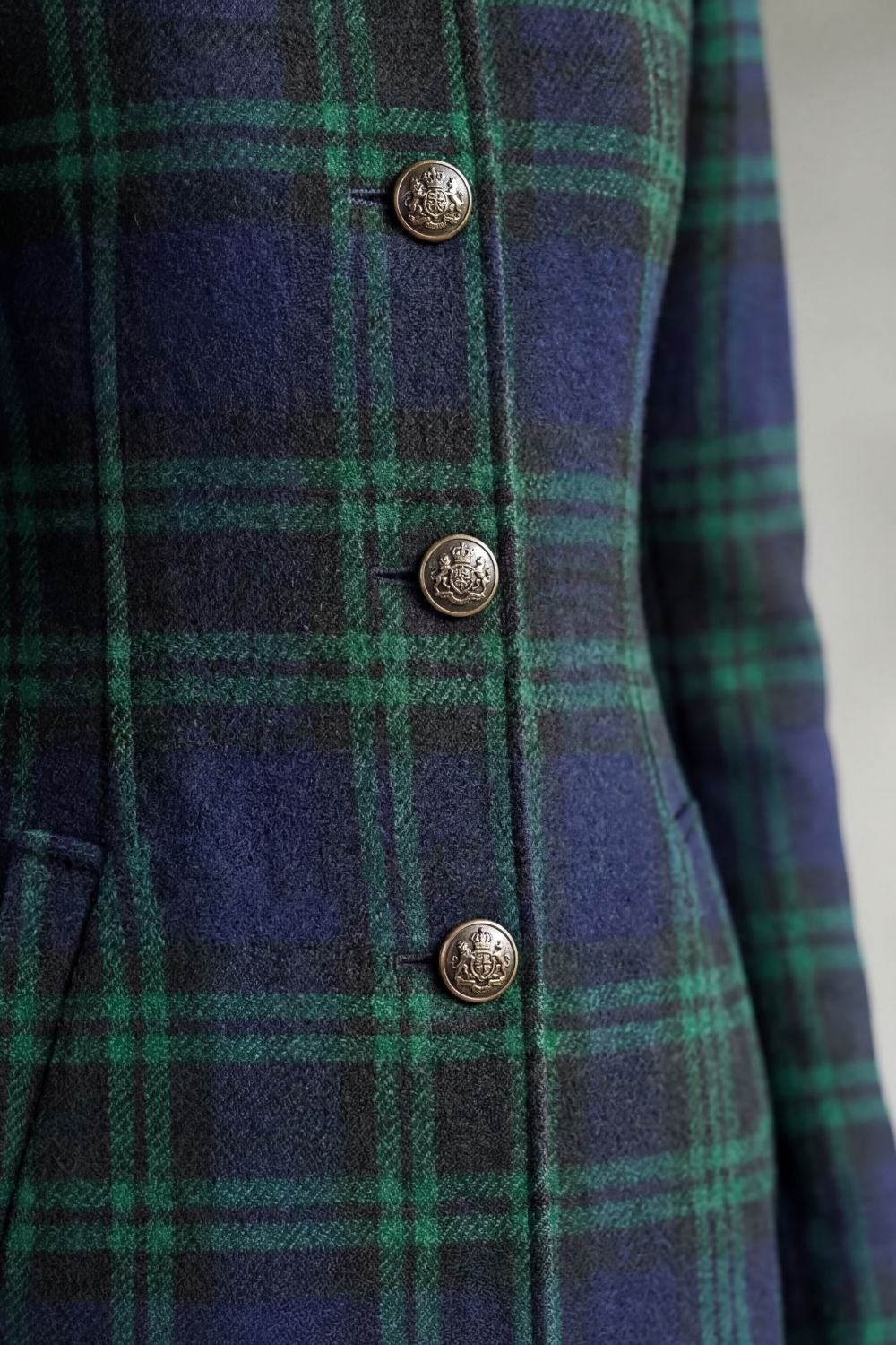 Josie | Women's Highland Check Silhouette Wool Blend Coat