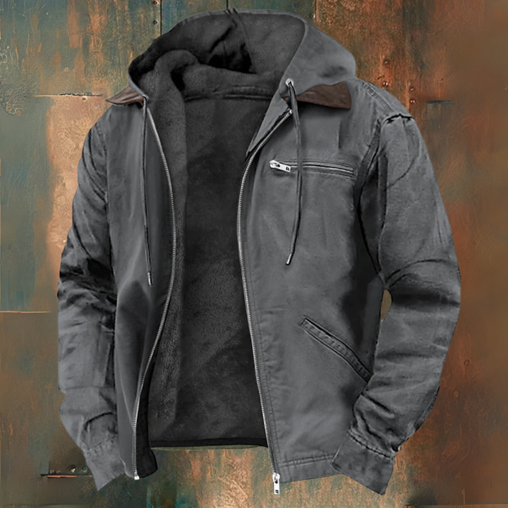 Fernando | Men's Hooded Jacket With Warm Lining and Zip Pockets