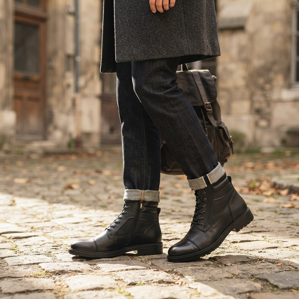 Jenson | Men's Casual Outdoor Leather Combat Boots