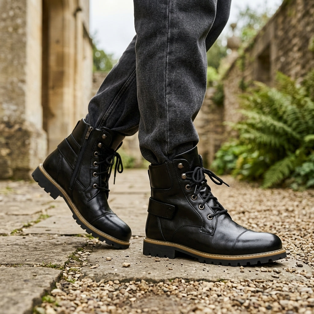 Finley | Men's Biker Combat Boots