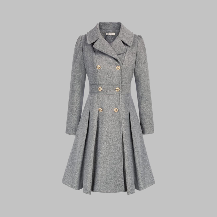 Hannah | Classy Double Button Long Sleeve Coat