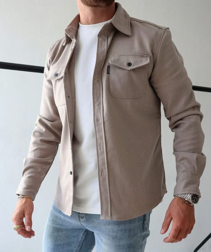 Alfred | Men's Casual Shirt Jacket with Button Front and Chest Pockets