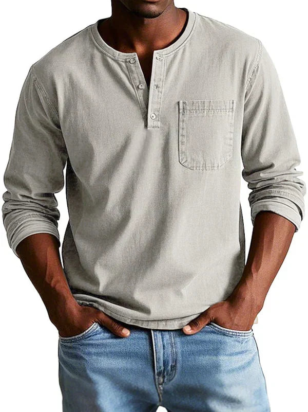 Sebastian | Men’s Casual Long-Sleeved Henley Shirt