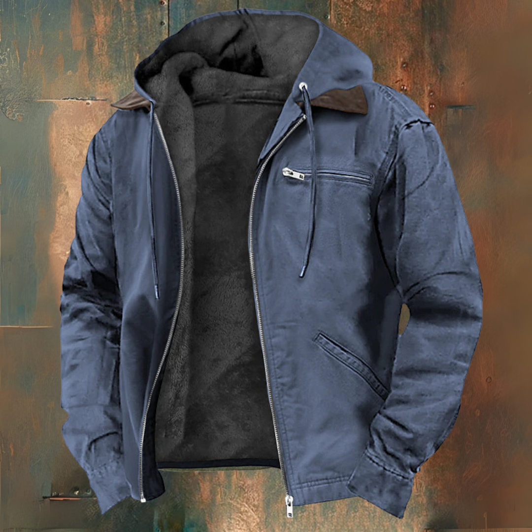 Fernando | Men's Hooded Jacket With Warm Lining and Zip Pockets
