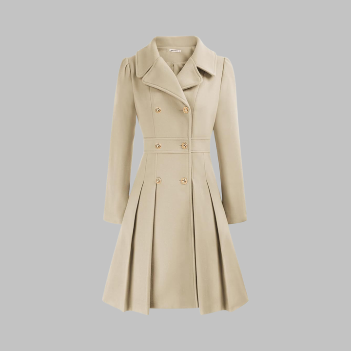 Hannah | Classy Double Button Long Sleeve Coat