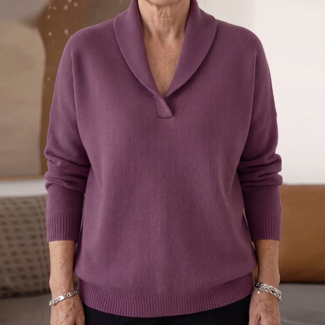 Aleah | Women's Relaxed-Fit V-Neck Jumper for Autumn/Winter
