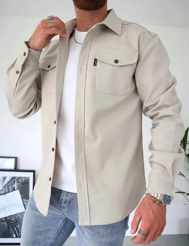 Alfred | Men's Casual Shirt Jacket with Button Front and Chest Pockets