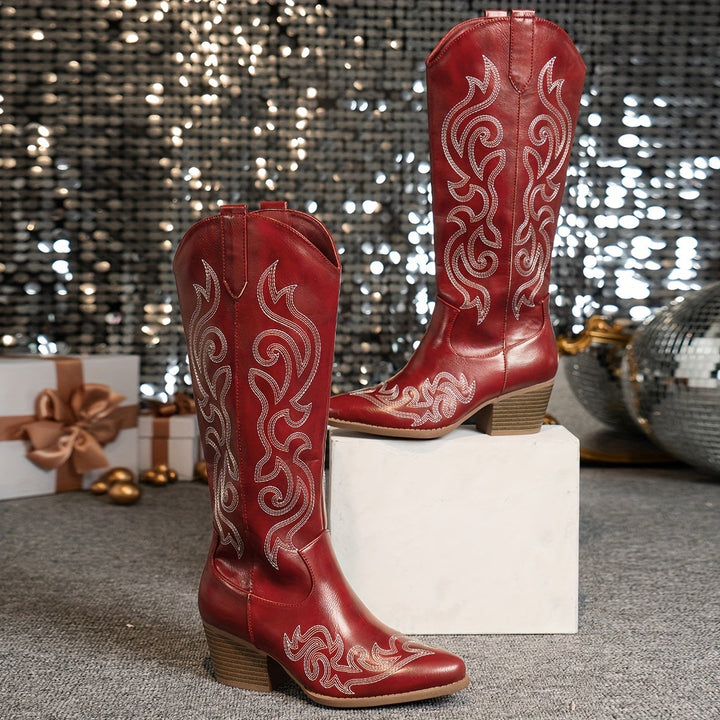 Tilda | Women's Knee-High Block Heel Cowboy Boots