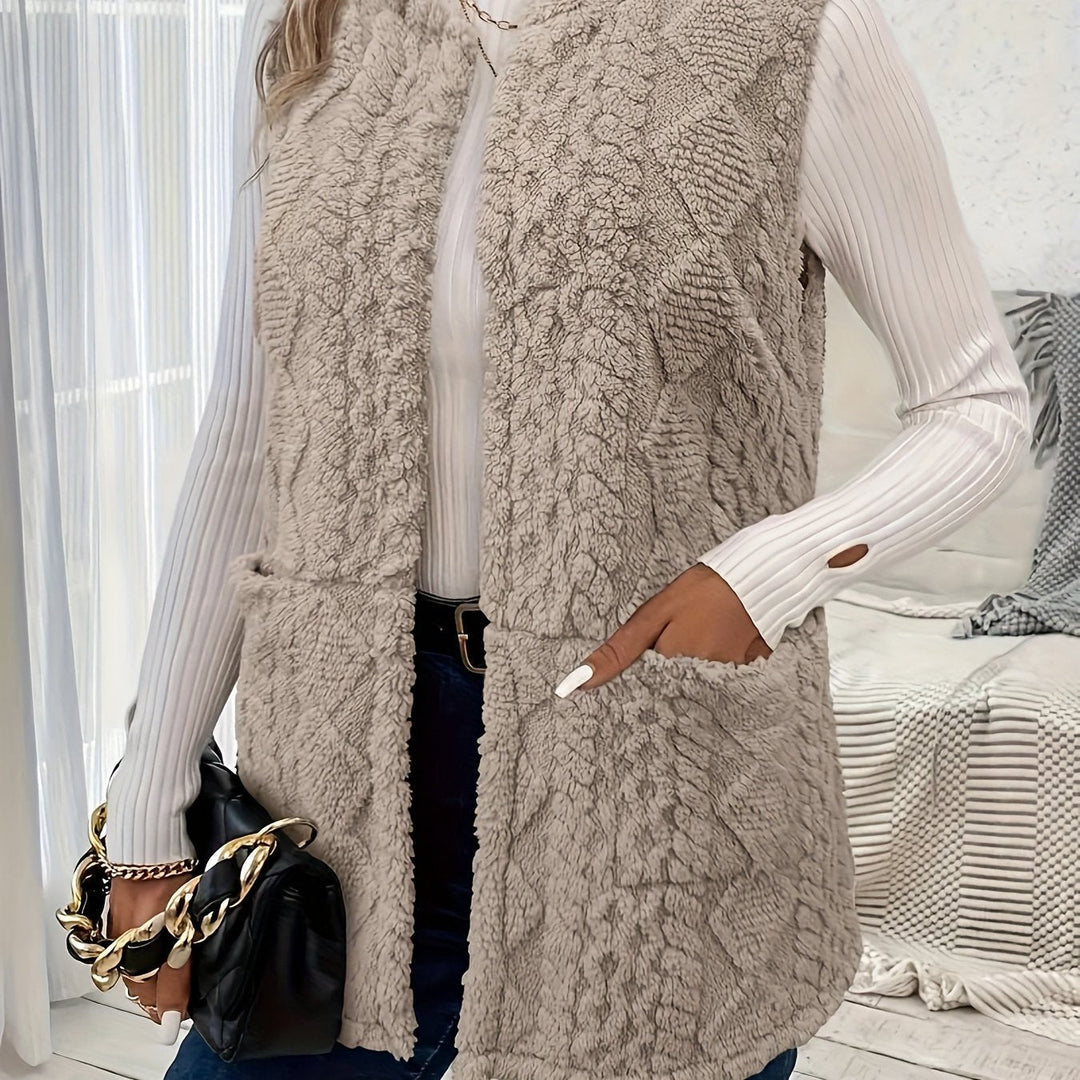 Nellie | Women's Textured Longline Sleeveless Vest