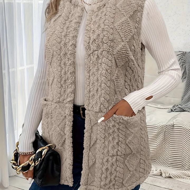 Nellie | Women's Textured Longline Sleeveless Vest