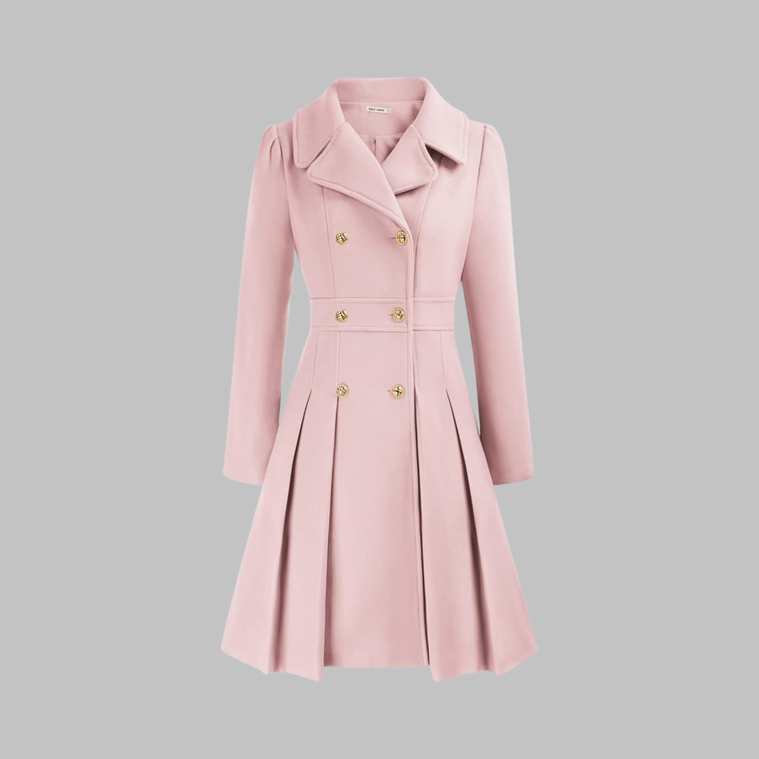 Hannah | Classy Double Button Long Sleeve Coat