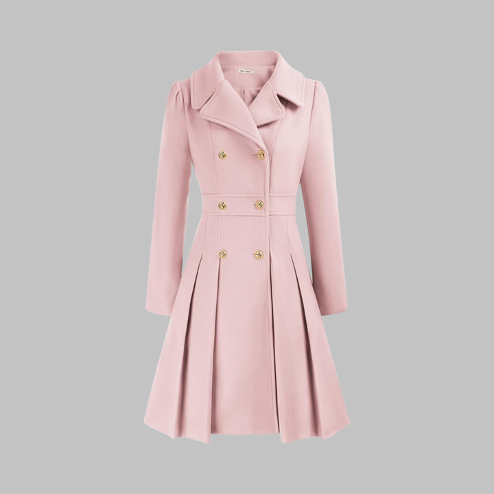 Hannah | Classy Double Button Long Sleeve Coat