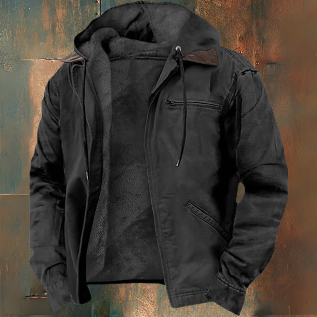 Fernando | Men's Hooded Jacket With Warm Lining and Zip Pockets