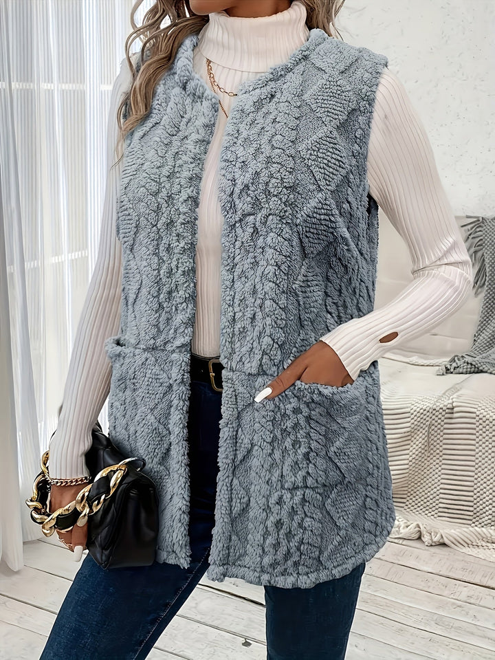 Nellie | Women's Textured Longline Sleeveless Vest