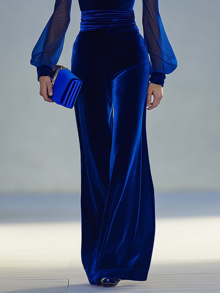 Carolyn | Elegant jumpsuit with mesh sleeves