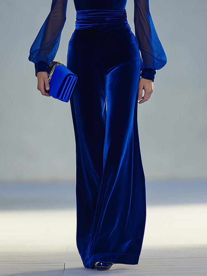 Carolyn | Elegant jumpsuit with mesh sleeves