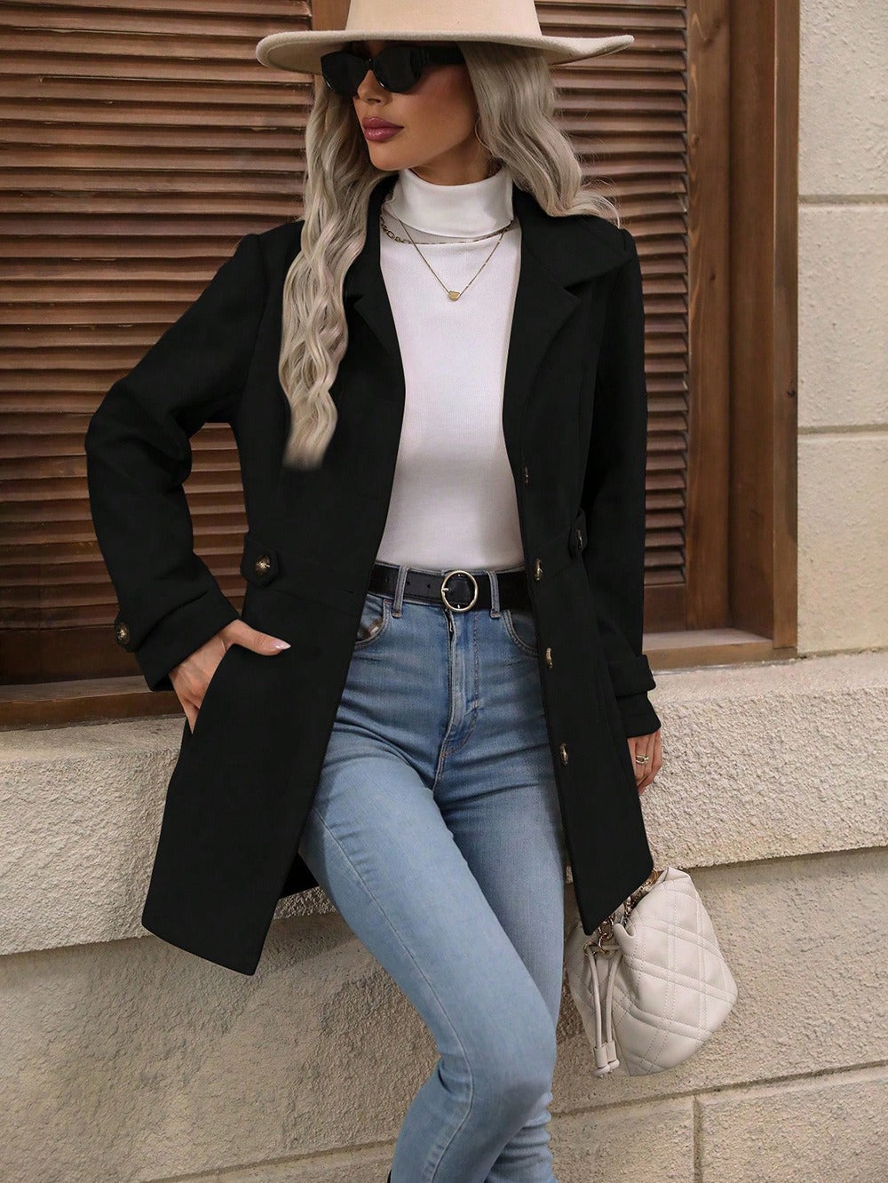 Jaelynn | Women's Tailored Trench Coat with Belt