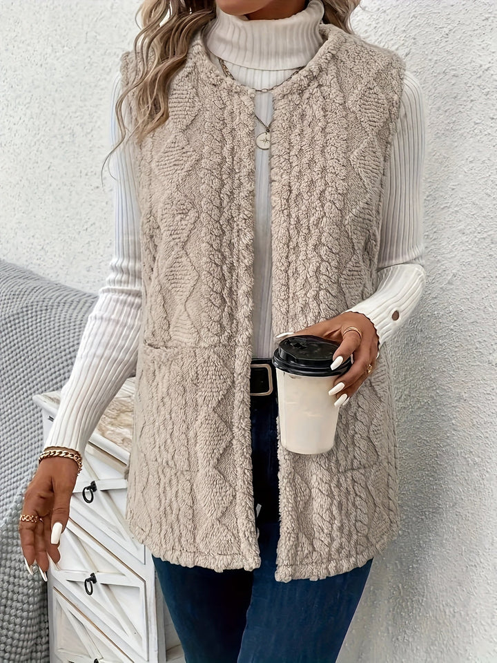 Nellie | Women's Textured Longline Sleeveless Vest
