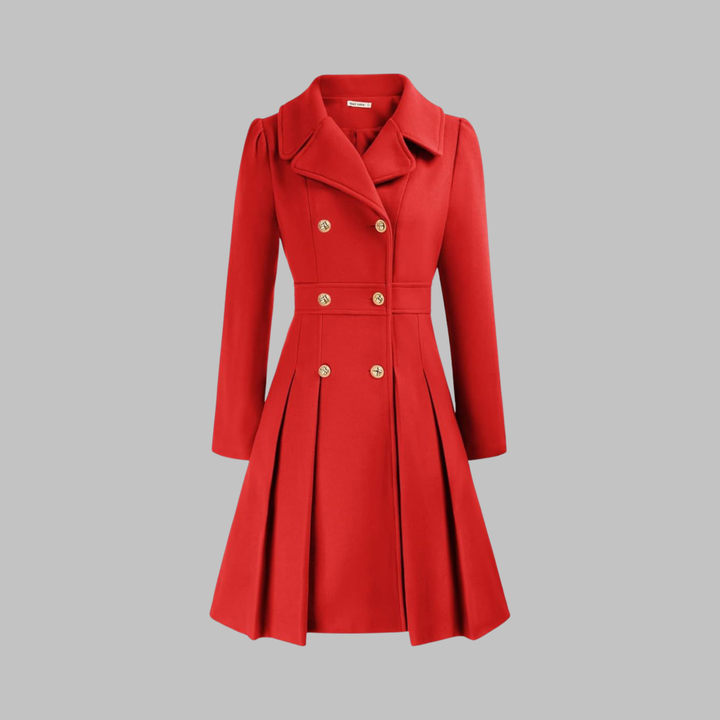Hannah | Classy Double Button Long Sleeve Coat