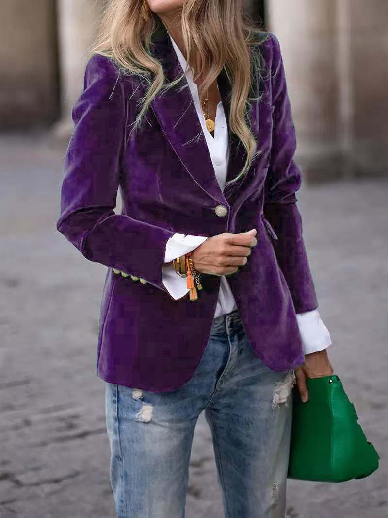 Anaya | Women's Elegant Velvet Blazer