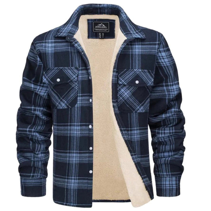 Robert | Sherpa-Lined Plaid Flannel Shirt Jacket