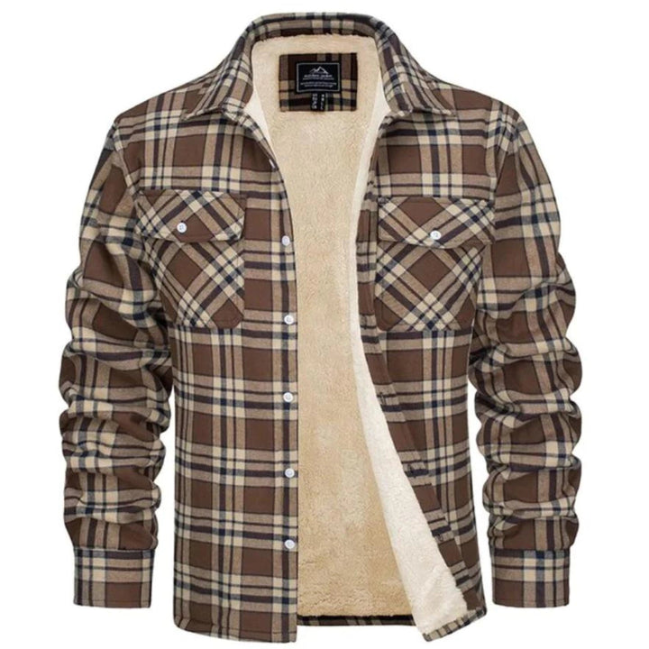 Robert | Sherpa-Lined Plaid Flannel Shirt Jacket
