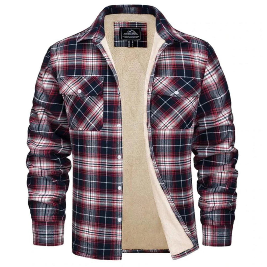 Robert | Sherpa-Lined Plaid Flannel Shirt Jacket