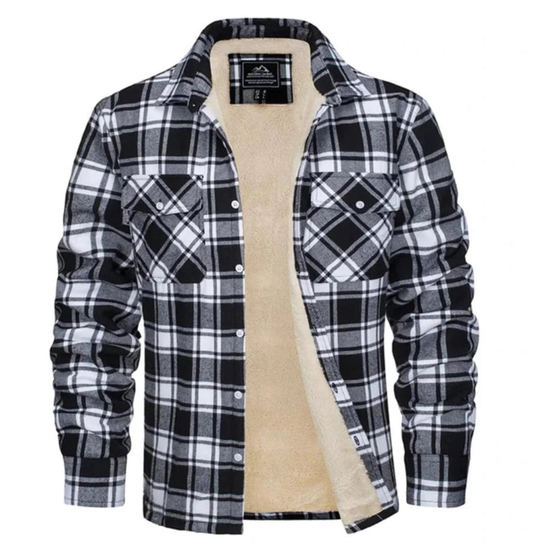 Robert | Sherpa-Lined Plaid Flannel Shirt Jacket
