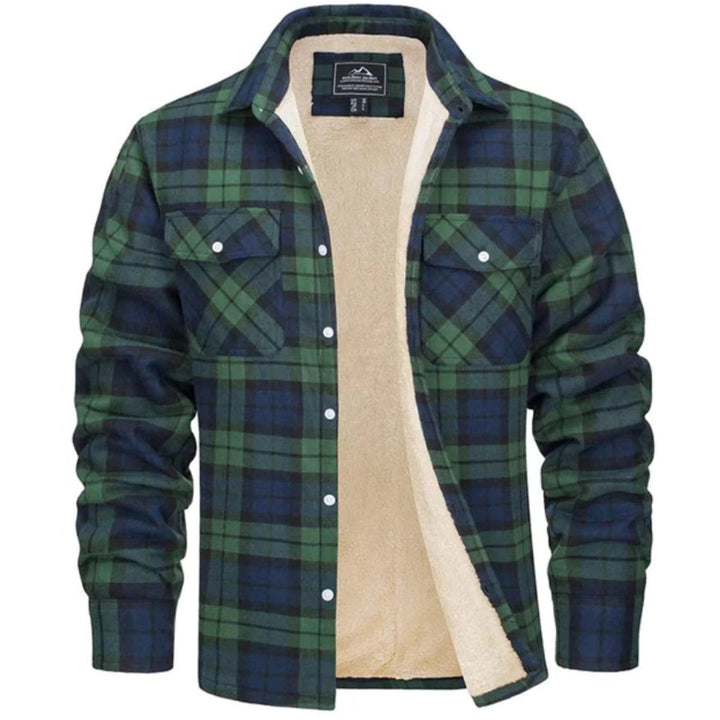 Robert | Sherpa-Lined Plaid Flannel Shirt Jacket
