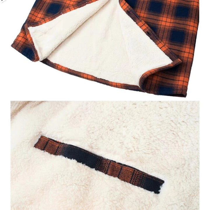 Robert | Sherpa-Lined Plaid Flannel Shirt Jacket