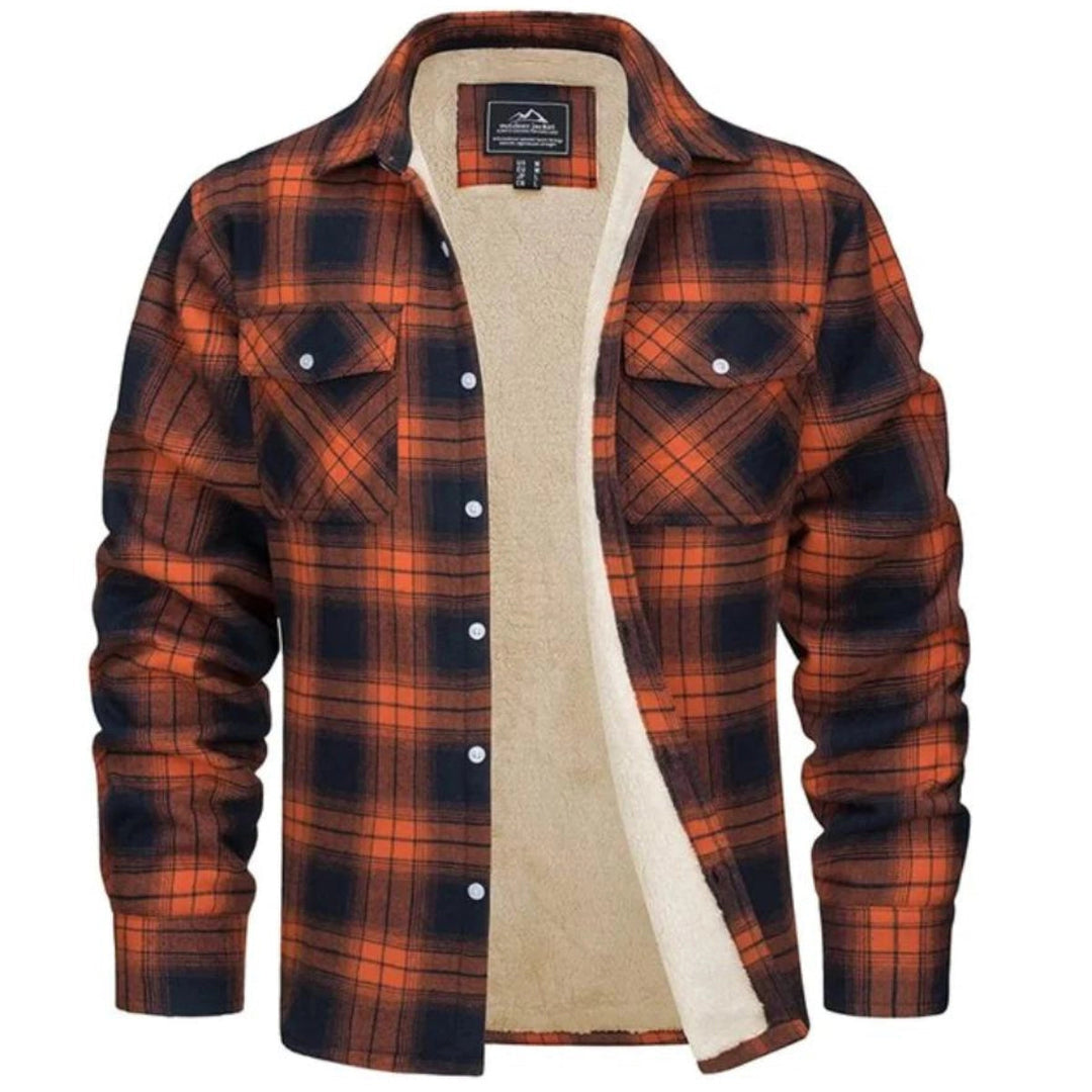 Robert | Sherpa-Lined Plaid Flannel Shirt Jacket