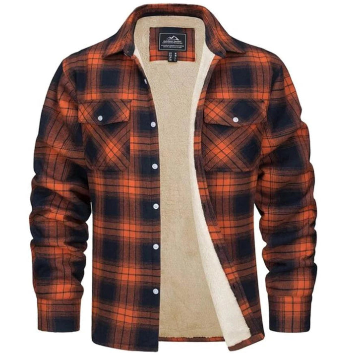 Robert | Sherpa-Lined Plaid Flannel Shirt Jacket