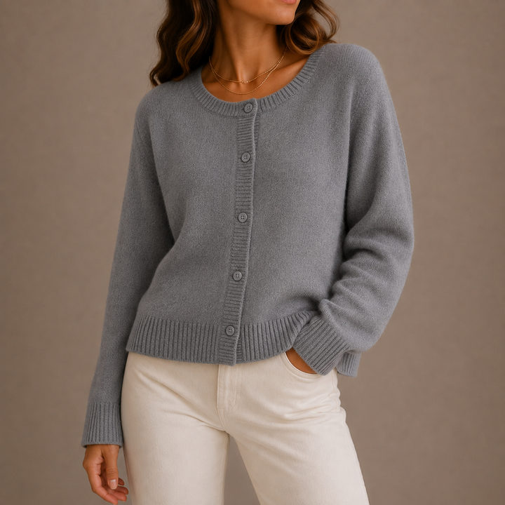 Kerrie | Women’s Round Neck Knit Cardigan